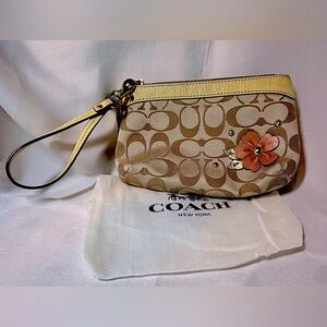 Coach Wristlet with dustbag
